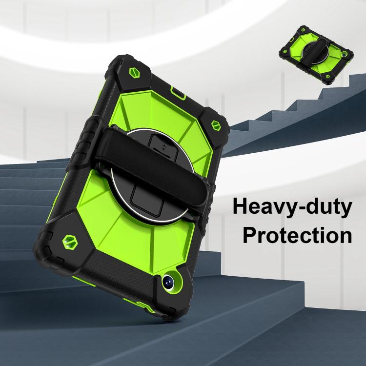 For Samsung Galaxy Tab A11 Contrast Color Robot Silicone Hybrid PC Tablet Case