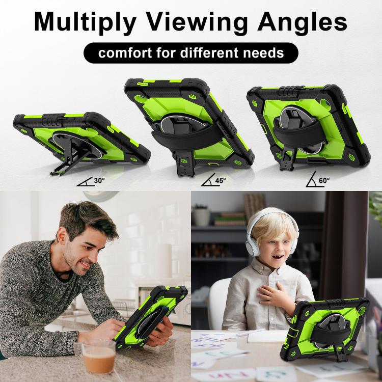 For Samsung Galaxy Tab A11 Contrast Color Robot Silicone Hybrid PC Tablet Case