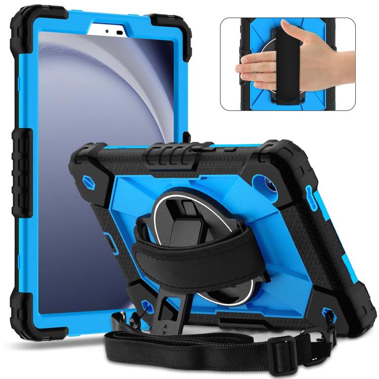 For Samsung Galaxy Tab A11 Contrast Color Robot Silicone Hybrid PC Tablet Case