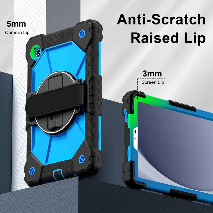For Samsung Galaxy Tab A11 Contrast Color Robot Silicone Hybrid PC Tablet Case
