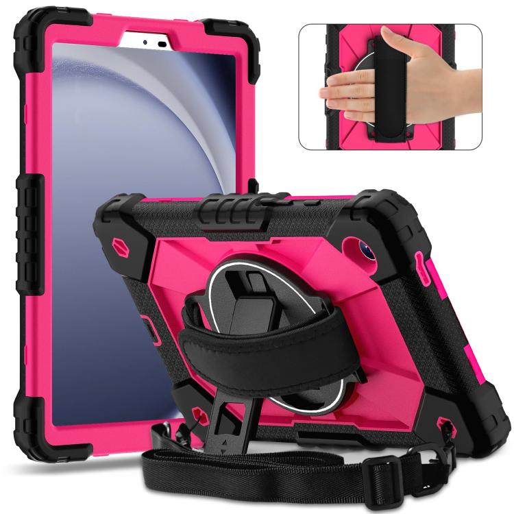 For Samsung Galaxy Tab A11 Contrast Color Robot Silicone Hybrid PC Tablet Case