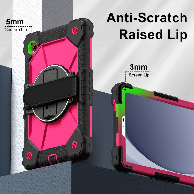 For Samsung Galaxy Tab A11 Contrast Color Robot Silicone Hybrid PC Tablet Case