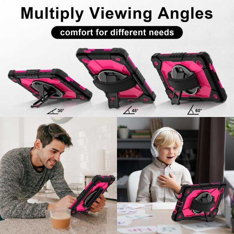 For Samsung Galaxy Tab A11 Contrast Color Robot Silicone Hybrid PC Tablet Case