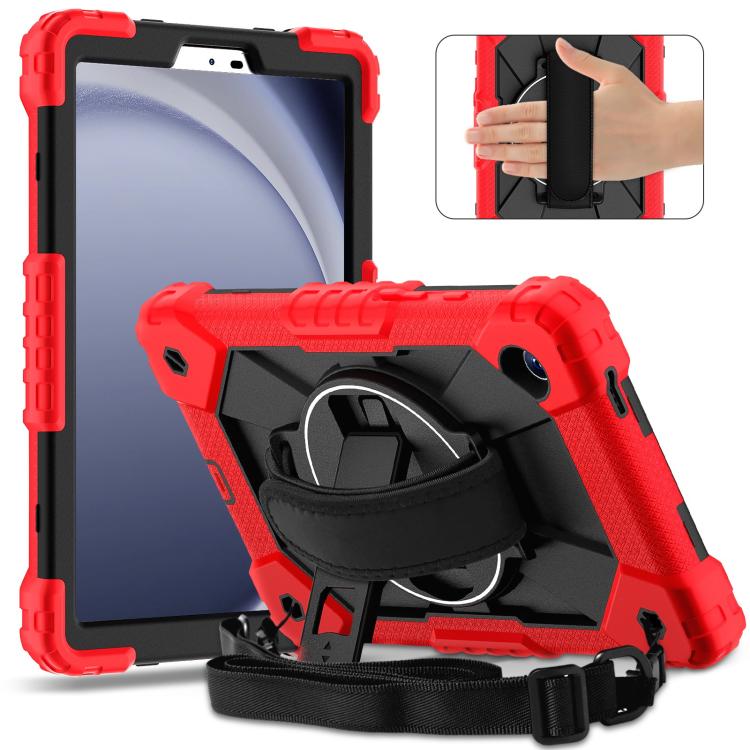 For Samsung Galaxy Tab A11 Contrast Color Robot Silicone Hybrid PC Tablet Case