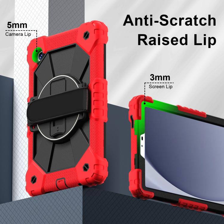 For Samsung Galaxy Tab A11 Contrast Color Robot Silicone Hybrid PC Tablet Case