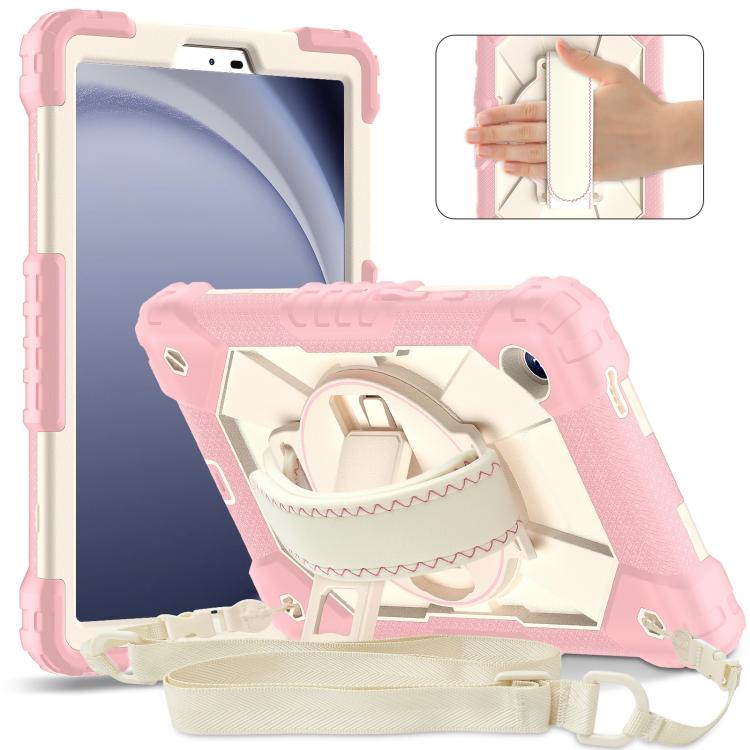 For Samsung Galaxy Tab A11 Contrast Color Robot Silicone Hybrid PC Tablet Case