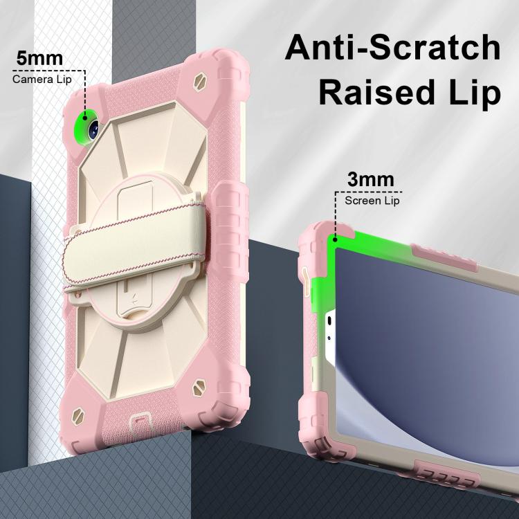 For Samsung Galaxy Tab A11 Contrast Color Robot Silicone Hybrid PC Tablet Case