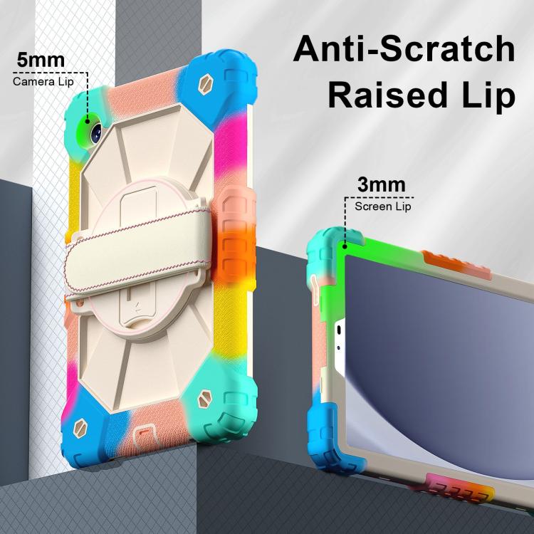 For Samsung Galaxy Tab A11 Contrast Color Robot Silicone Hybrid PC Tablet Case