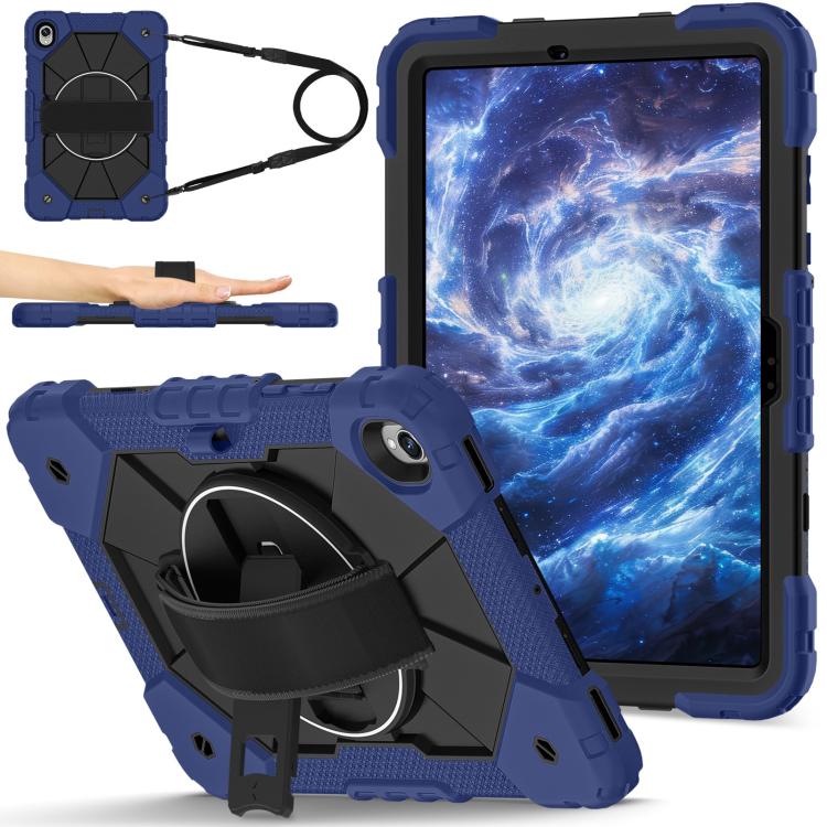 For Samsung Galaxy Tab S11 Contrast Color Robot Silicone Hybrid PC Tablet Case
