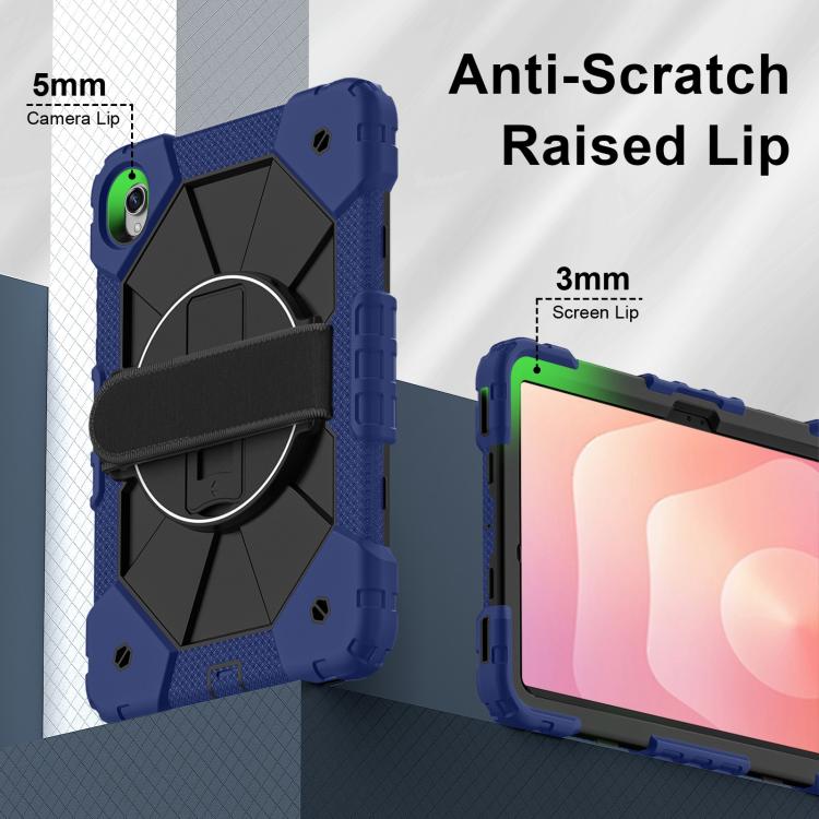 For Samsung Galaxy Tab S11 Contrast Color Robot Silicone Hybrid PC Tablet Case