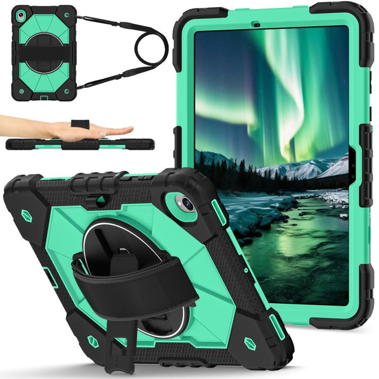 For Samsung Galaxy Tab S11 Contrast Color Robot Silicone Hybrid PC Tablet Case