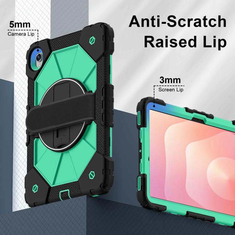 For Samsung Galaxy Tab S11 Contrast Color Robot Silicone Hybrid PC Tablet Case