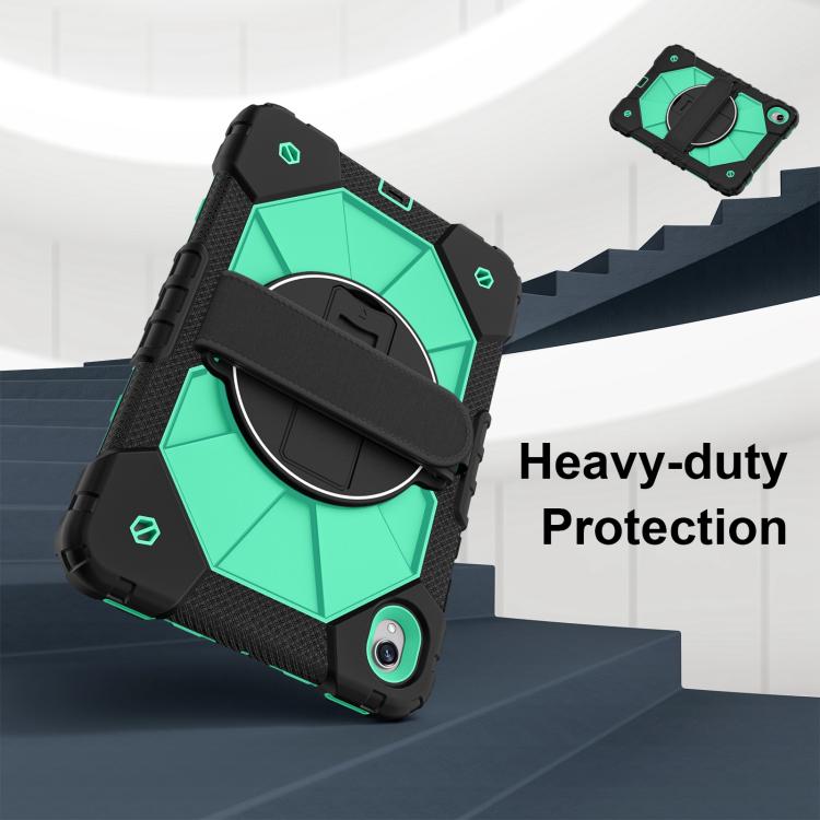 For Samsung Galaxy Tab S11 Contrast Color Robot Silicone Hybrid PC Tablet Case