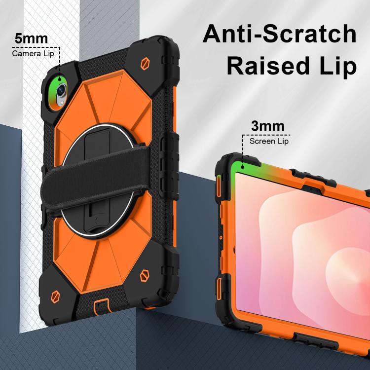 For Samsung Galaxy Tab S11 Contrast Color Robot Silicone Hybrid PC Tablet Case