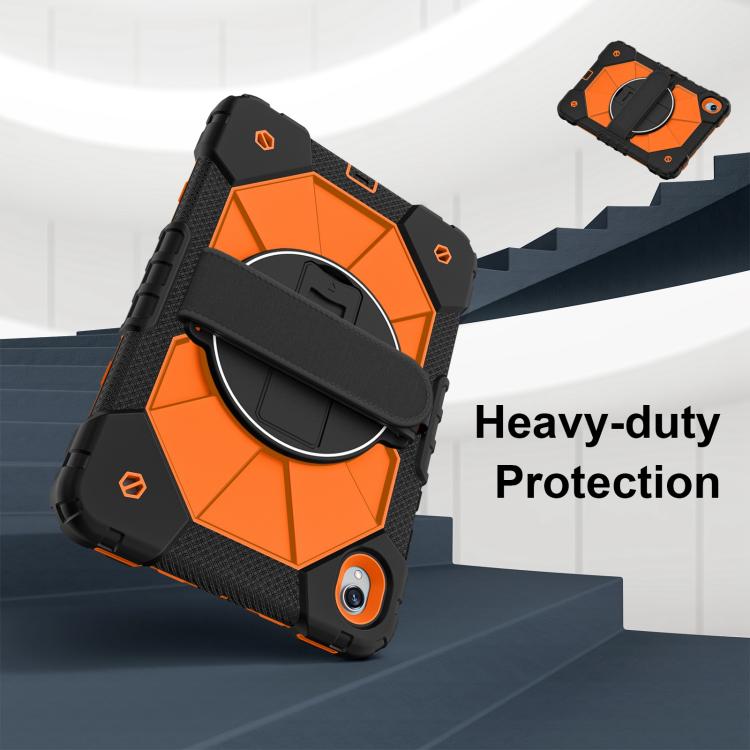 For Samsung Galaxy Tab S11 Contrast Color Robot Silicone Hybrid PC Tablet Case
