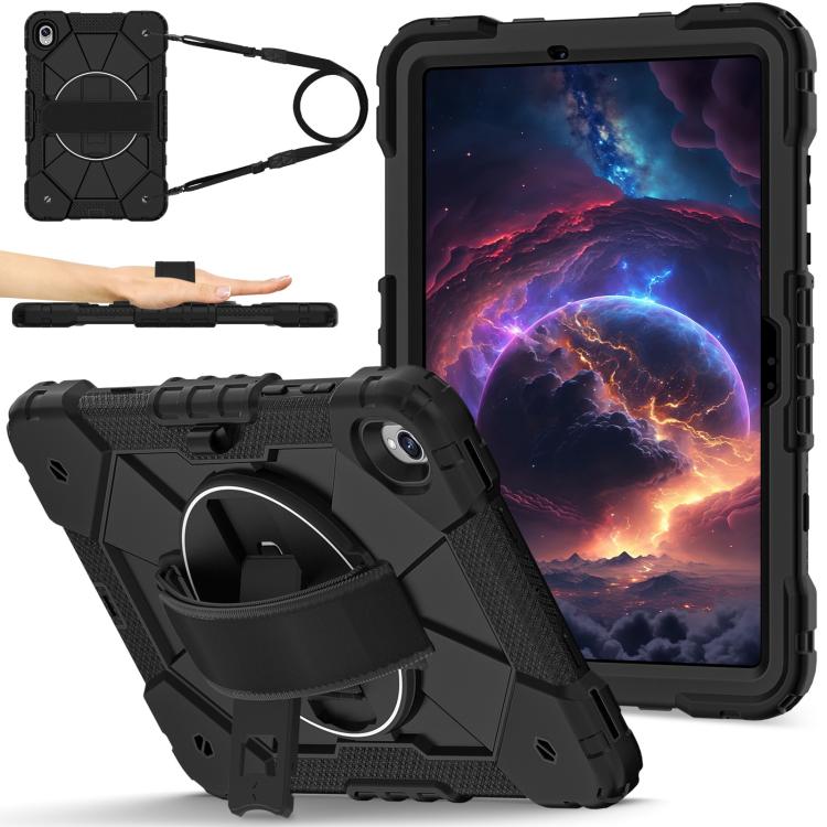 For Samsung Galaxy Tab S11 Contrast Color Robot Silicone Hybrid PC Tablet Case