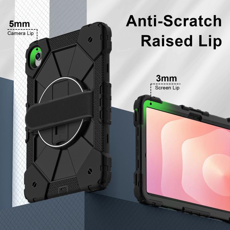 For Samsung Galaxy Tab S11 Contrast Color Robot Silicone Hybrid PC Tablet Case