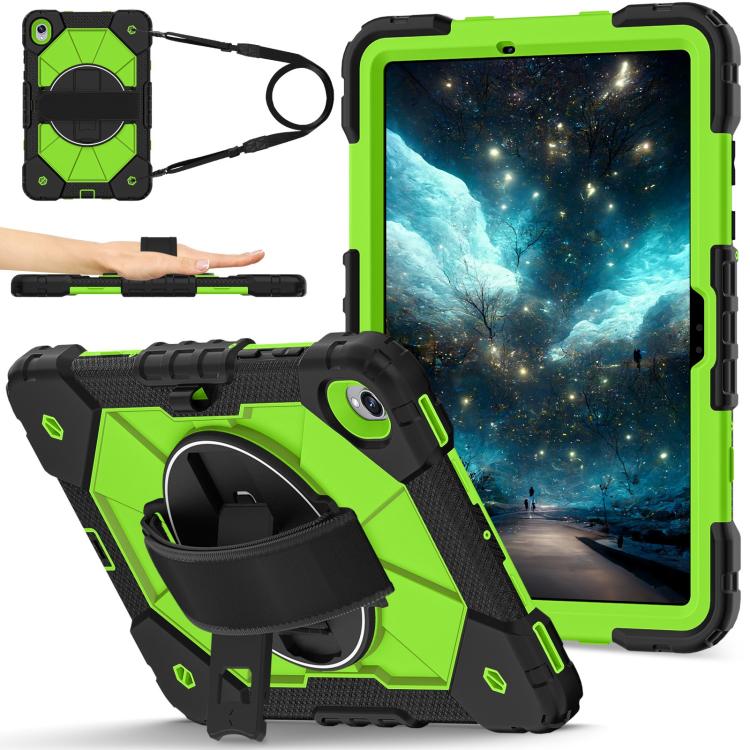 For Samsung Galaxy Tab S11 Contrast Color Robot Silicone Hybrid PC Tablet Case