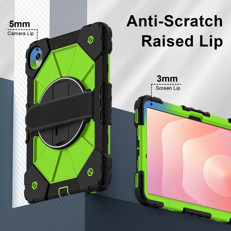 For Samsung Galaxy Tab S11 Contrast Color Robot Silicone Hybrid PC Tablet Case
