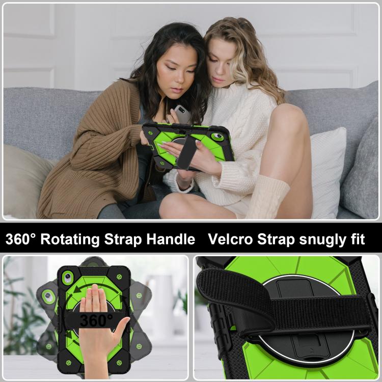 For Samsung Galaxy Tab S11 Contrast Color Robot Silicone Hybrid PC Tablet Case