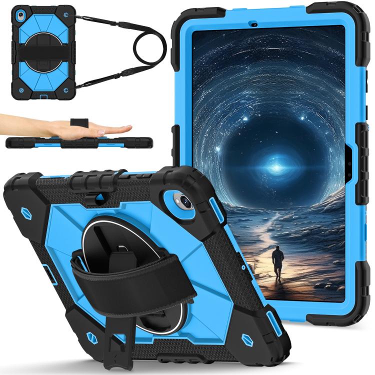 For Samsung Galaxy Tab S11 Contrast Color Robot Silicone Hybrid PC Tablet Case