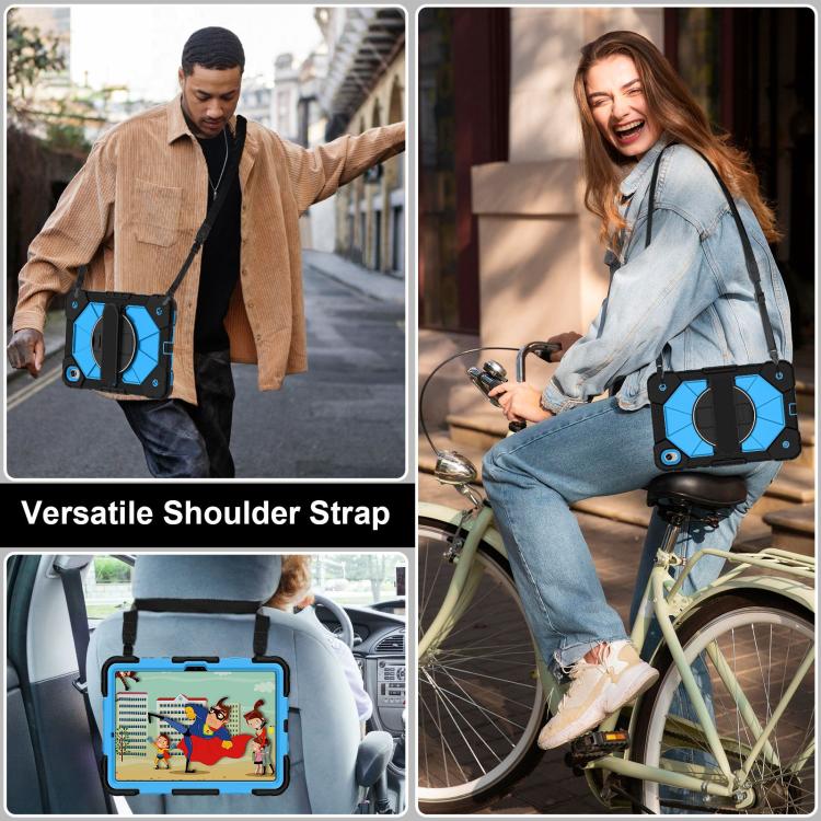 For Samsung Galaxy Tab S11 Contrast Color Robot Silicone Hybrid PC Tablet Case