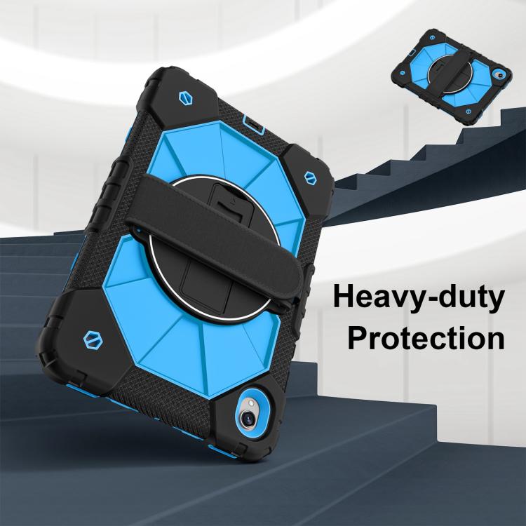For Samsung Galaxy Tab S11 Contrast Color Robot Silicone Hybrid PC Tablet Case