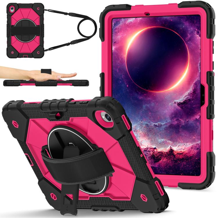For Samsung Galaxy Tab S11 Contrast Color Robot Silicone Hybrid PC Tablet Case