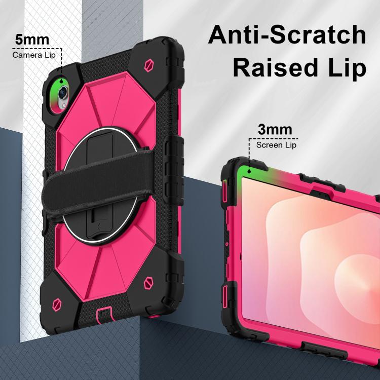 For Samsung Galaxy Tab S11 Contrast Color Robot Silicone Hybrid PC Tablet Case