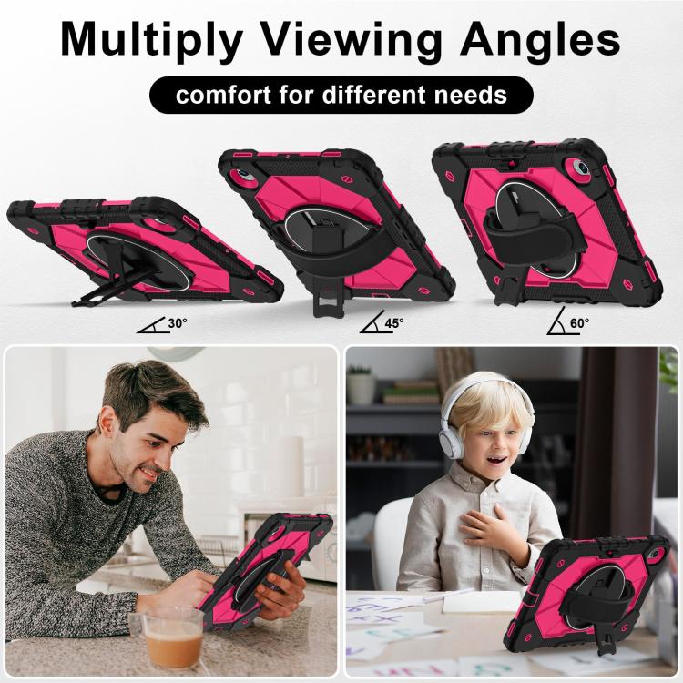 For Samsung Galaxy Tab S11 Contrast Color Robot Silicone Hybrid PC Tablet Case