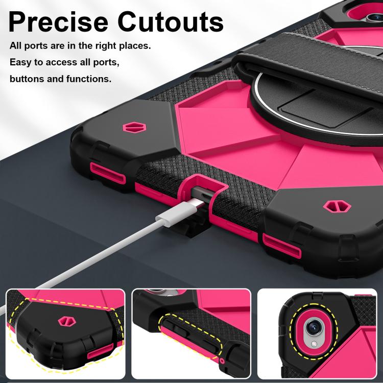 For Samsung Galaxy Tab S11 Contrast Color Robot Silicone Hybrid PC Tablet Case