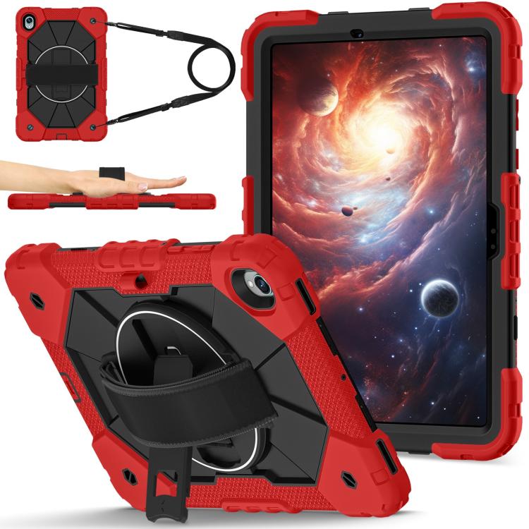 For Samsung Galaxy Tab S11 Contrast Color Robot Silicone Hybrid PC Tablet Case
