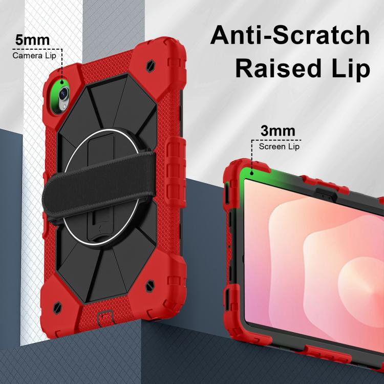 For Samsung Galaxy Tab S11 Contrast Color Robot Silicone Hybrid PC Tablet Case
