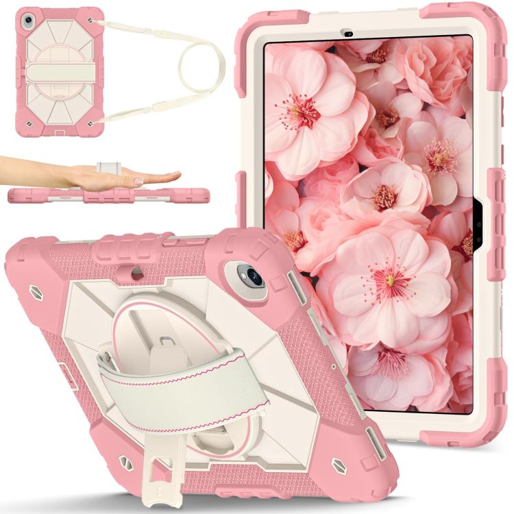 For Samsung Galaxy Tab S11 Contrast Color Robot Silicone Hybrid PC Tablet Case