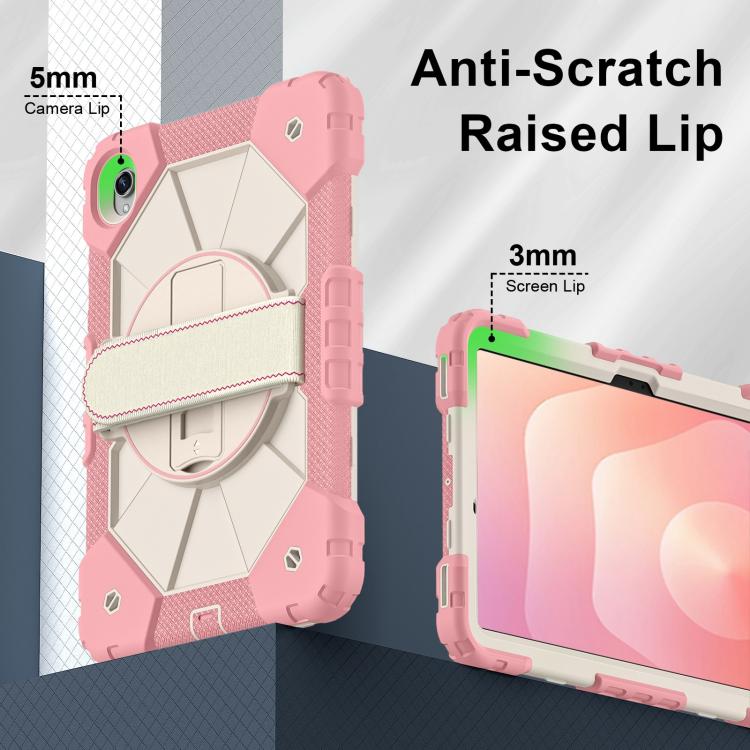 For Samsung Galaxy Tab S11 Contrast Color Robot Silicone Hybrid PC Tablet Case