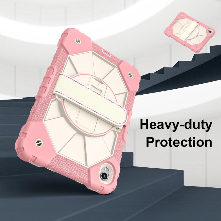 For Samsung Galaxy Tab S11 Contrast Color Robot Silicone Hybrid PC Tablet Case