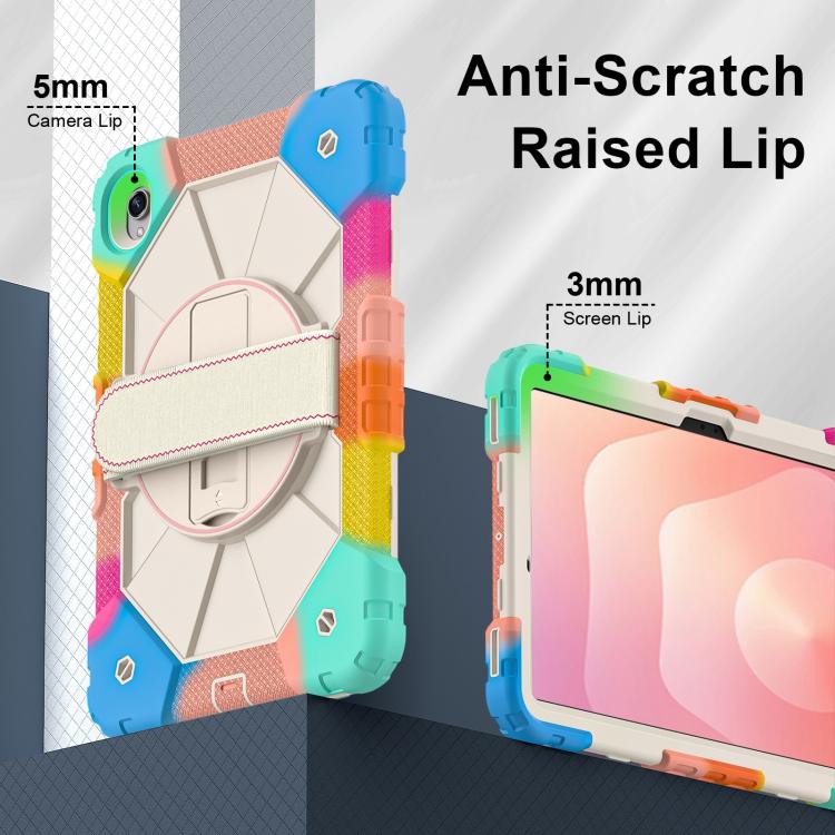 For Samsung Galaxy Tab S11 Contrast Color Robot Silicone Hybrid PC Tablet Case