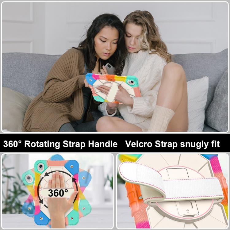 For Samsung Galaxy Tab S11 Contrast Color Robot Silicone Hybrid PC Tablet Case