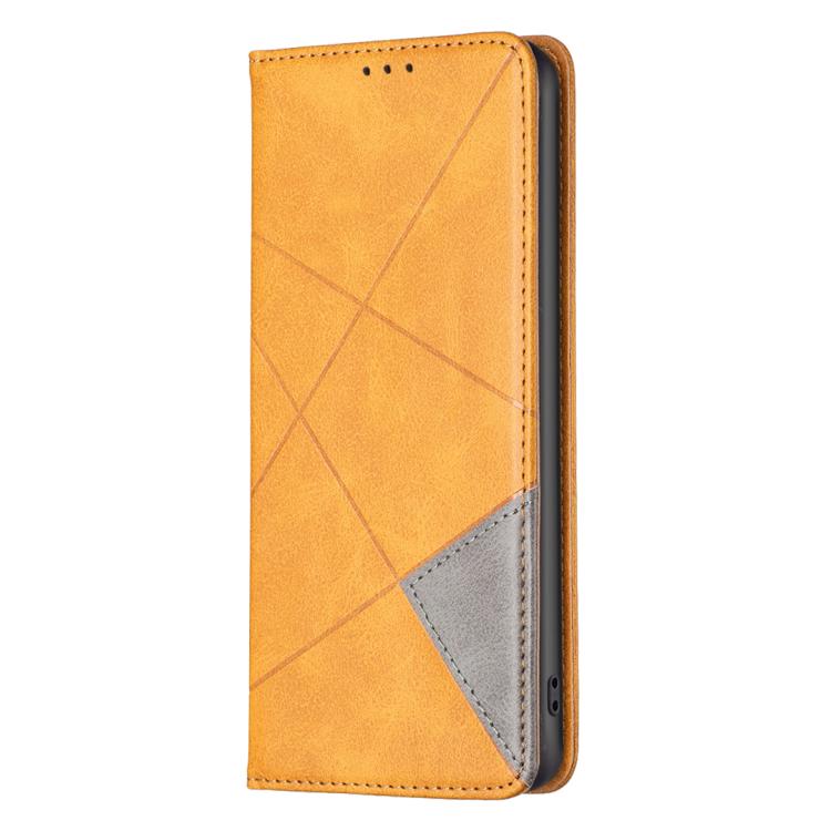 For Samsung Galaxy S25 FE 5G Rhombus Texture Magnetic Leather Phone Case
