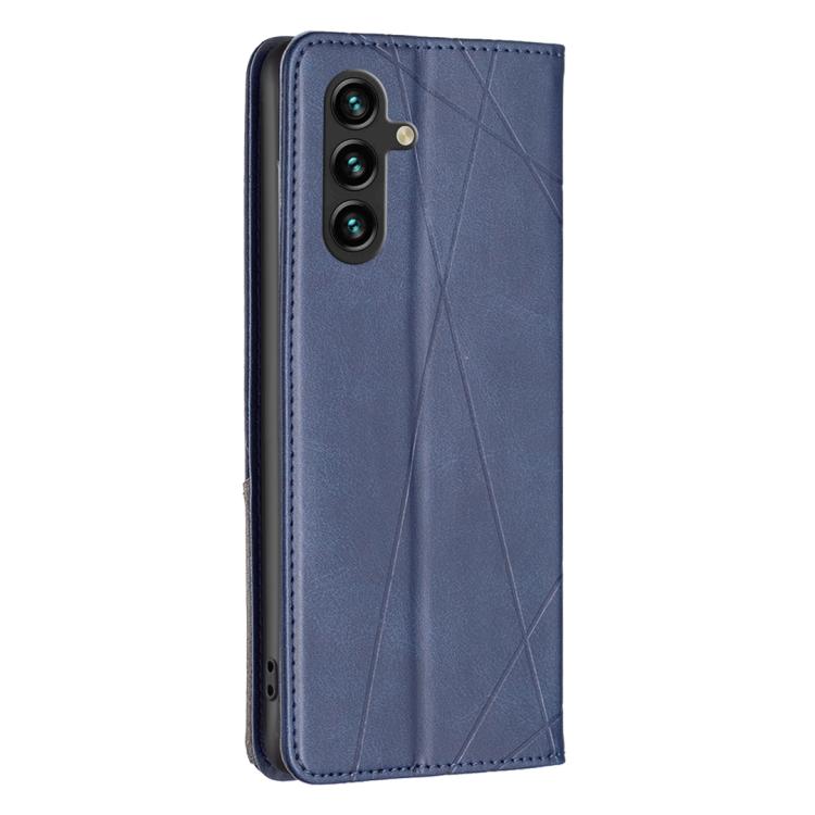 For Samsung Galaxy S25 FE 5G Rhombus Texture Magnetic Leather Phone Case