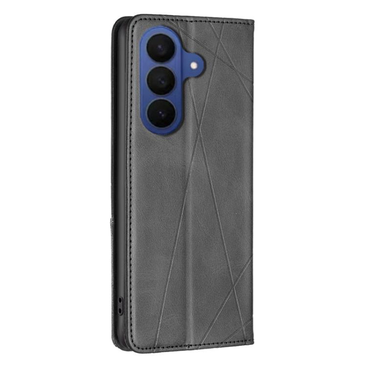 For Samsung Galaxy S26 5G Rhombus Texture Magnetic Leather Phone Case