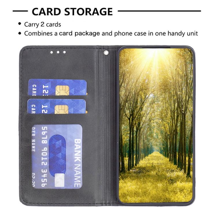 For Samsung Galaxy S26 5G Rhombus Texture Magnetic Leather Phone Case