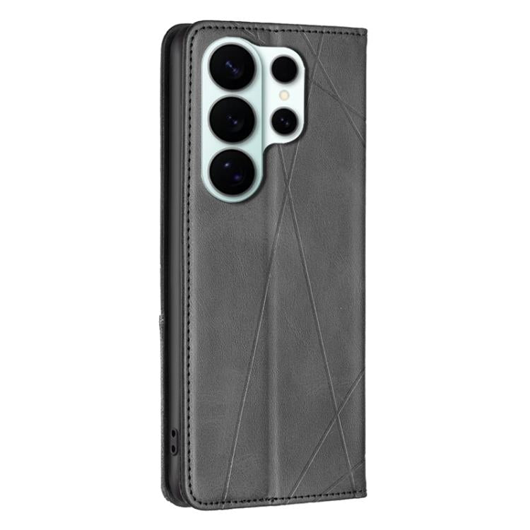 For Samsung Galaxy S26 Ultra 5G Rhombus Texture Magnetic Leather Phone Case