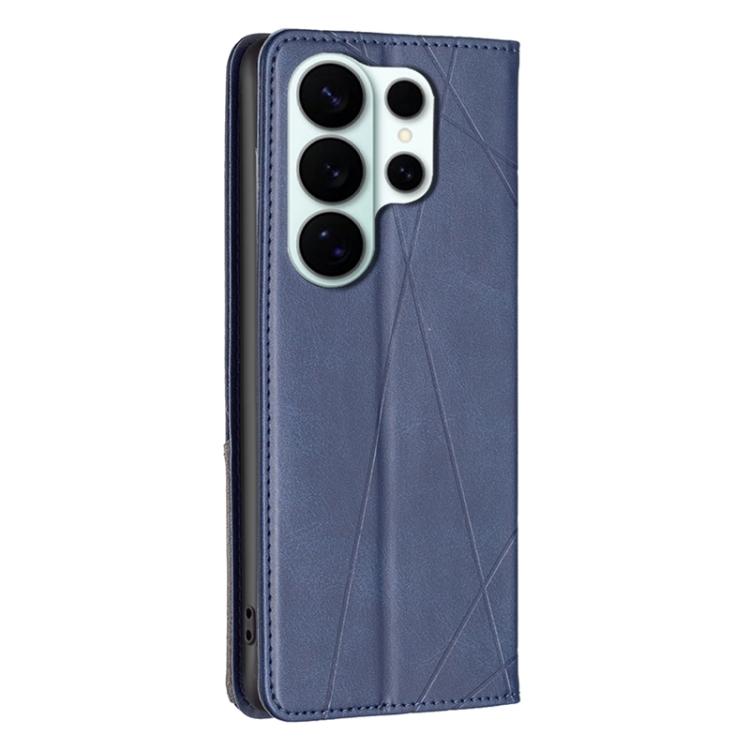 For Samsung Galaxy S26 Ultra 5G Rhombus Texture Magnetic Leather Phone Case