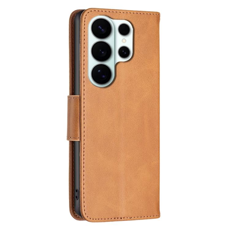 For Samsung Galaxy S26 Ultra 5G Lambskin Texture Pure Color Flip Leather Phone Case