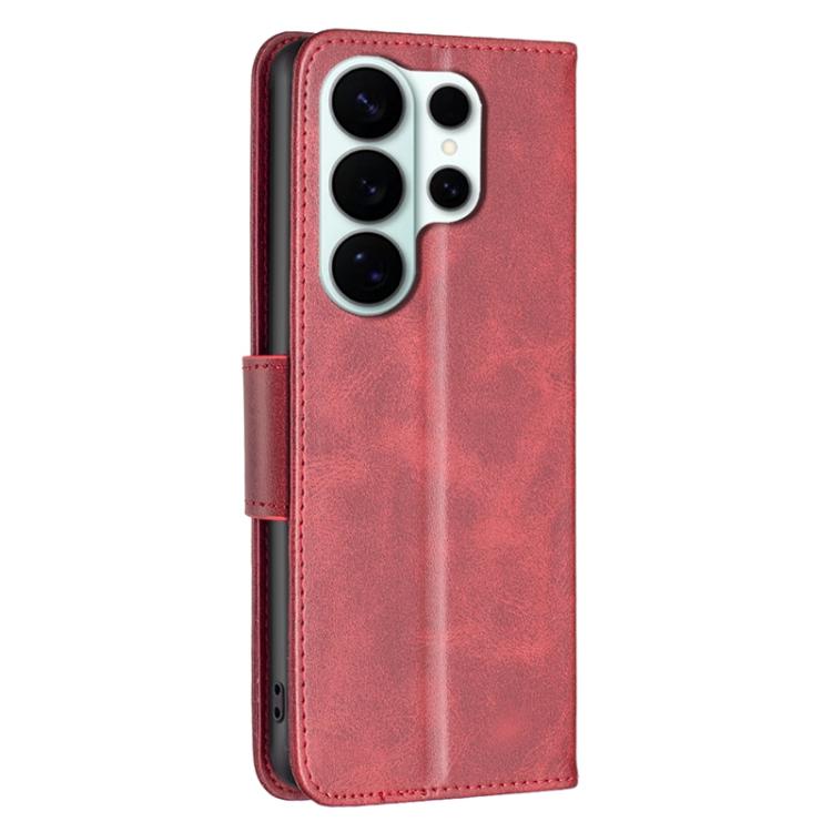 For Samsung Galaxy S26 Ultra 5G Lambskin Texture Pure Color Flip Leather Phone Case