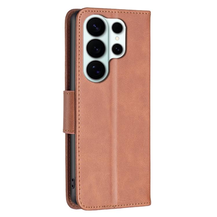 For Samsung Galaxy S26 Ultra 5G Lambskin Texture Pure Color Flip Leather Phone Case