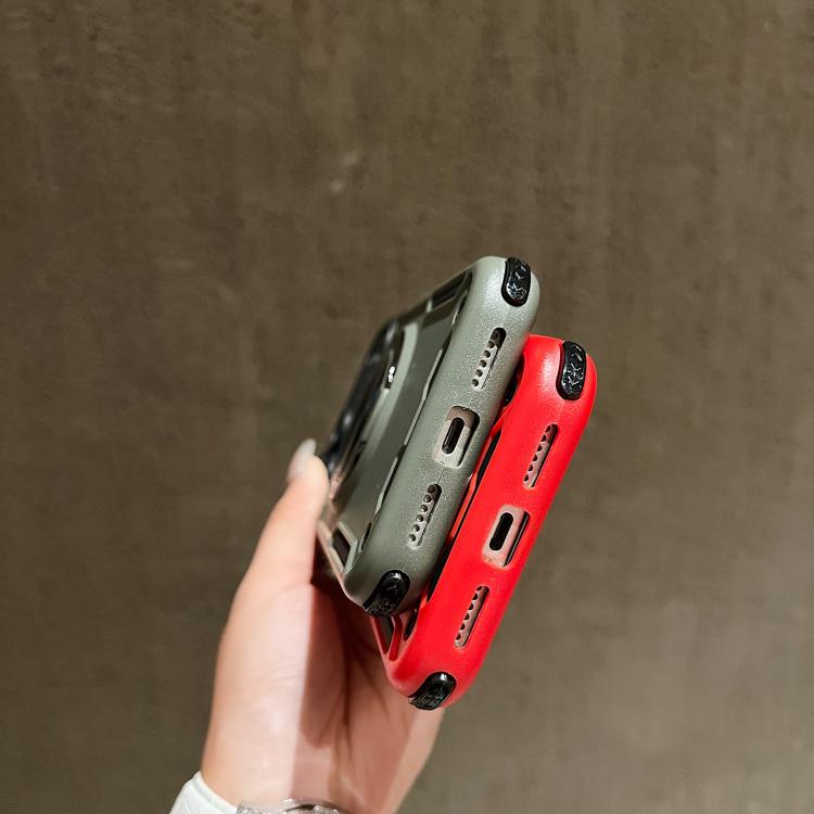 For iPhone 17 Pro Max Three-core Mecha 360 Degree Rotation Magnetic Holder Phone Case