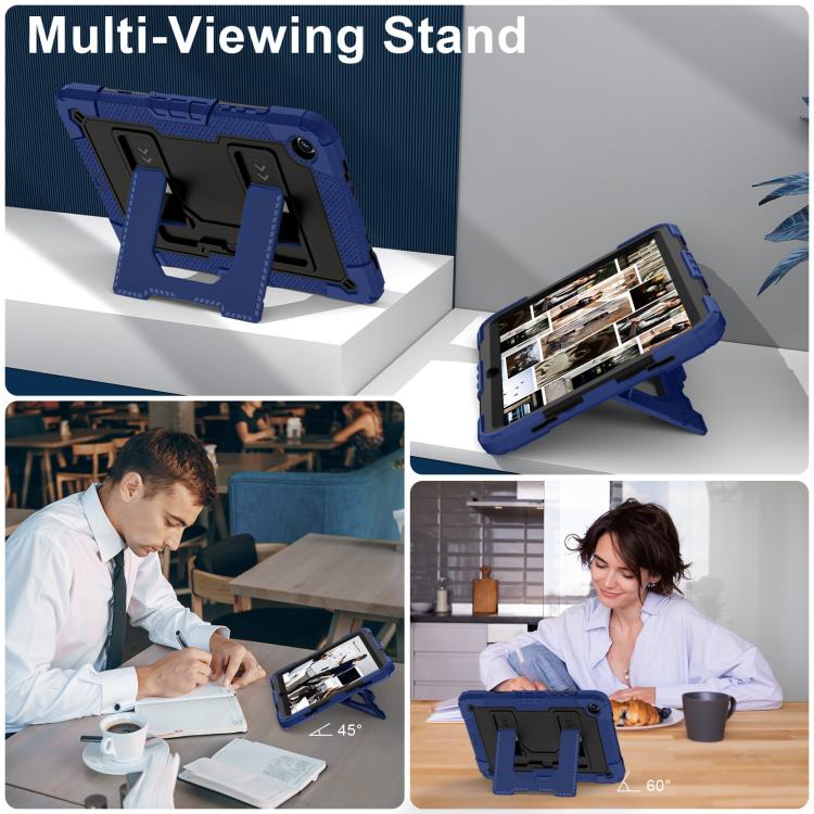 For Samsung Galaxy Tab A9+ Big Holder Silicone Hydric PC Tablet Case with Shoulder Strap