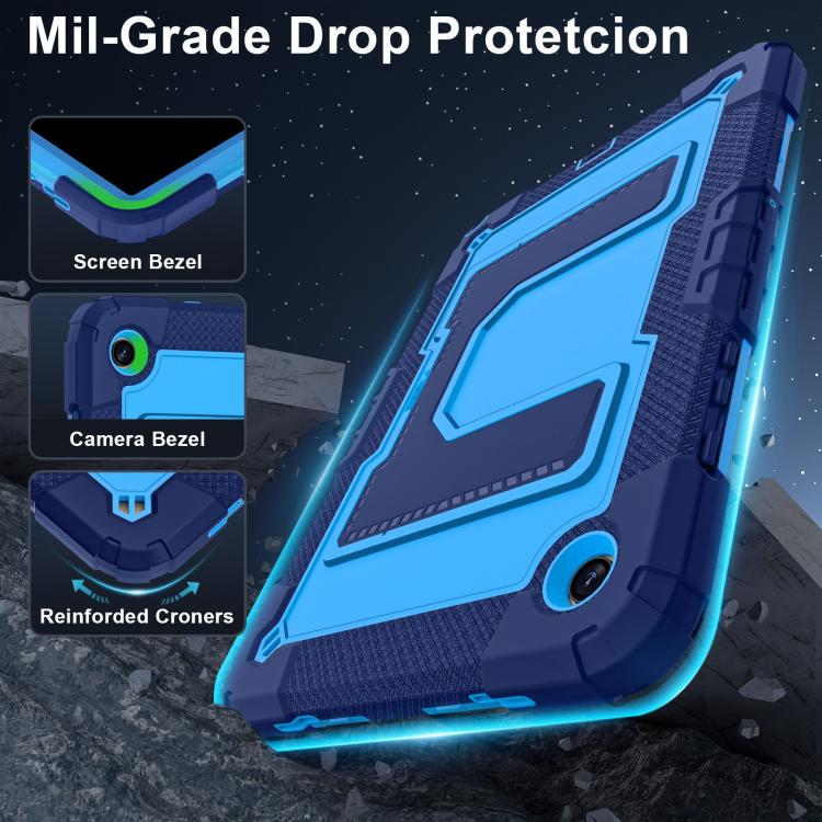 For Samsung Galaxy Tab A11+ Big Holder Silicone Hydric PC Tablet Case with Shoulder Strap